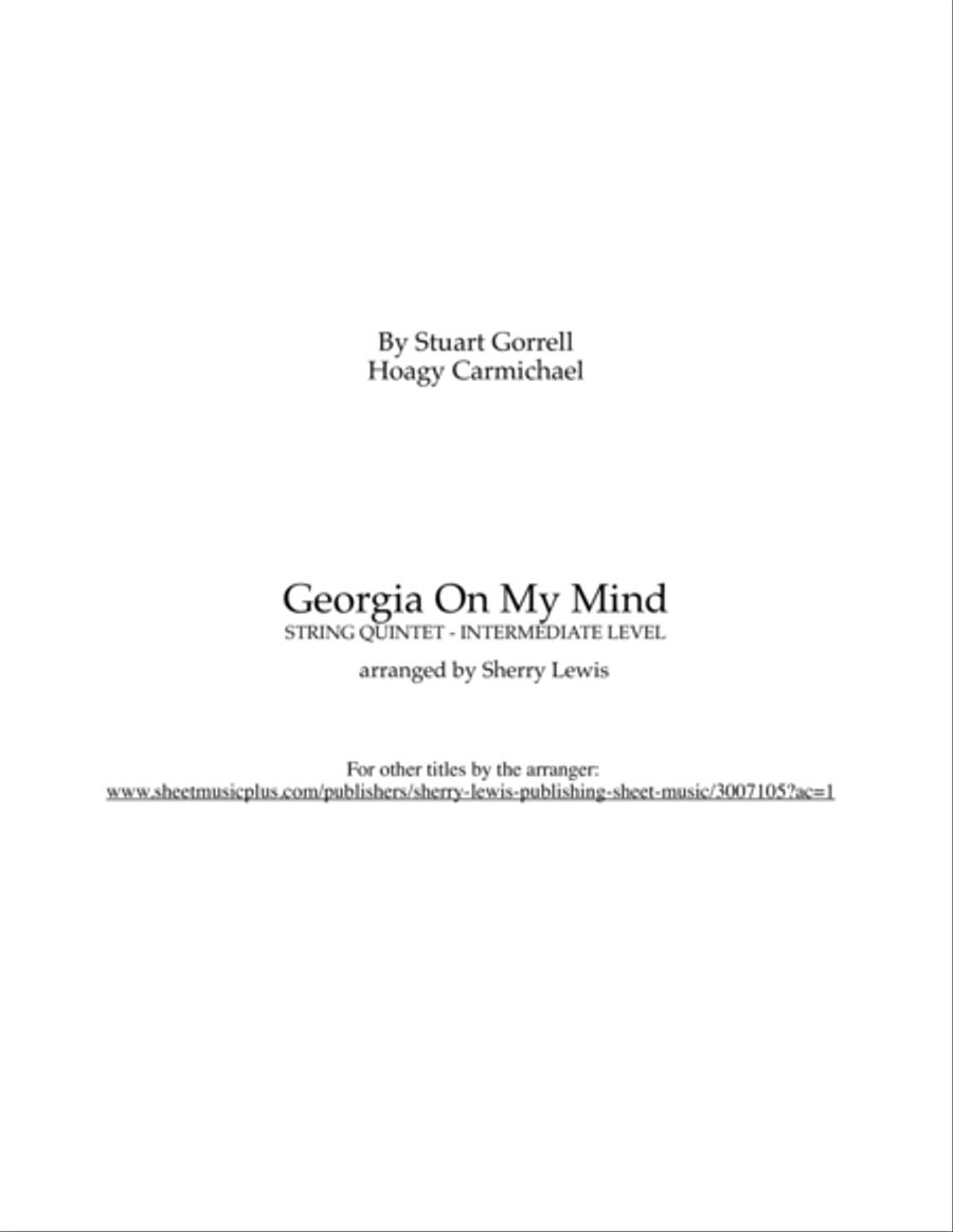 Georgia On My Mind String Quintet scores gallery preview page 2