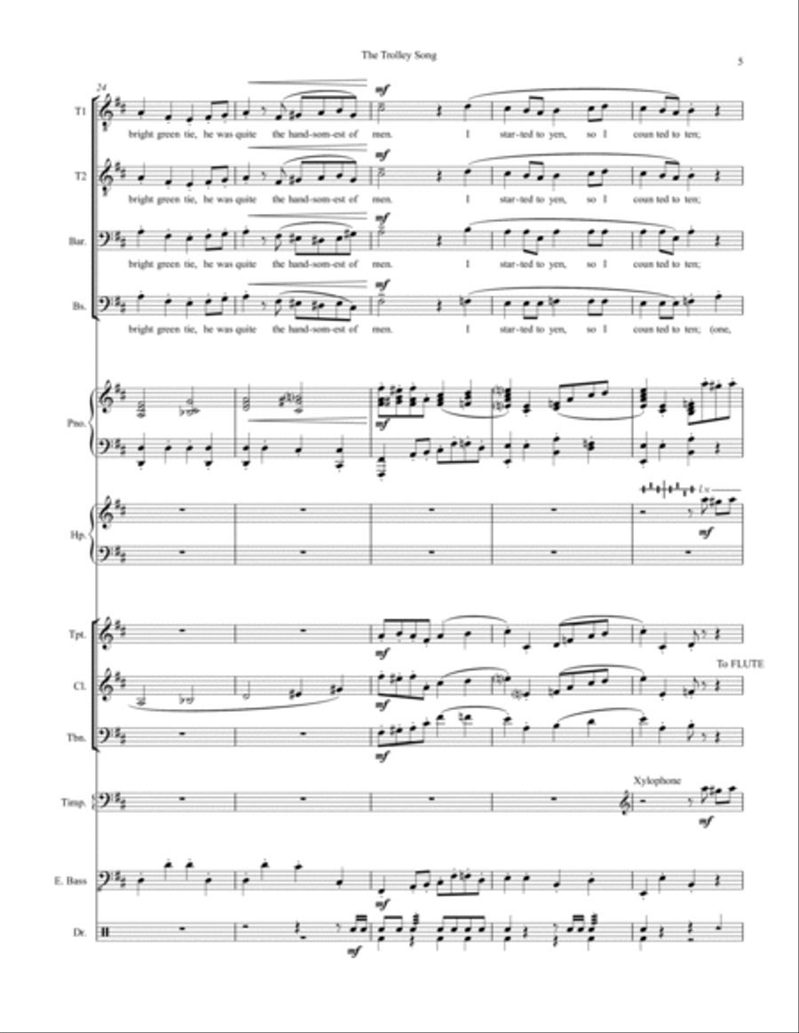 The Trolley Song Small Ensemble scores gallery preview page 5