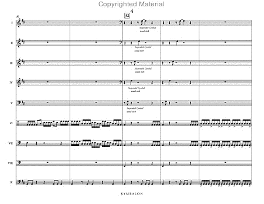 Kymbalon (score only) Percussion Ensemble scores gallery preview page 5