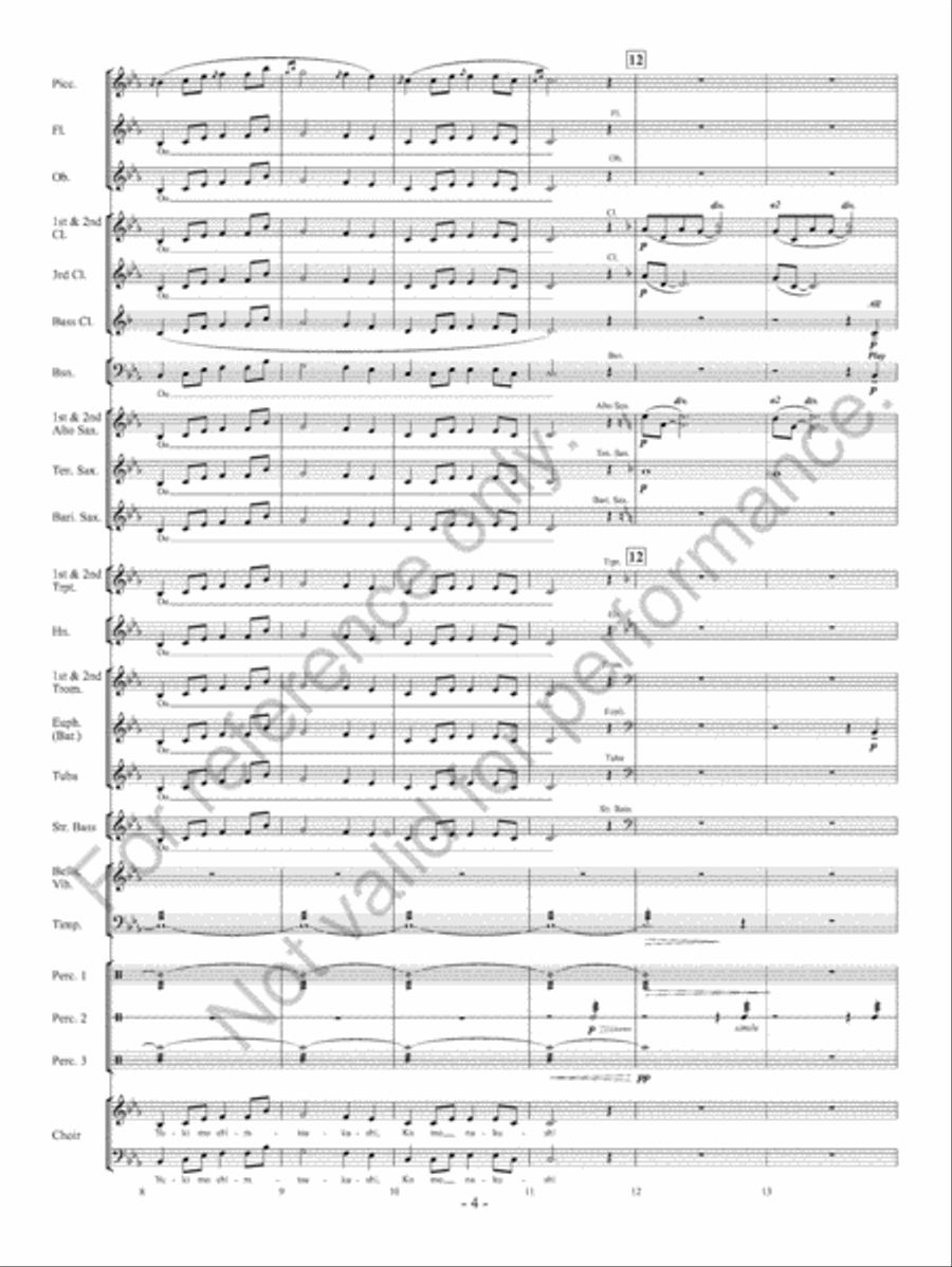 Takeda Lullaby Concert Band scores gallery preview page 6