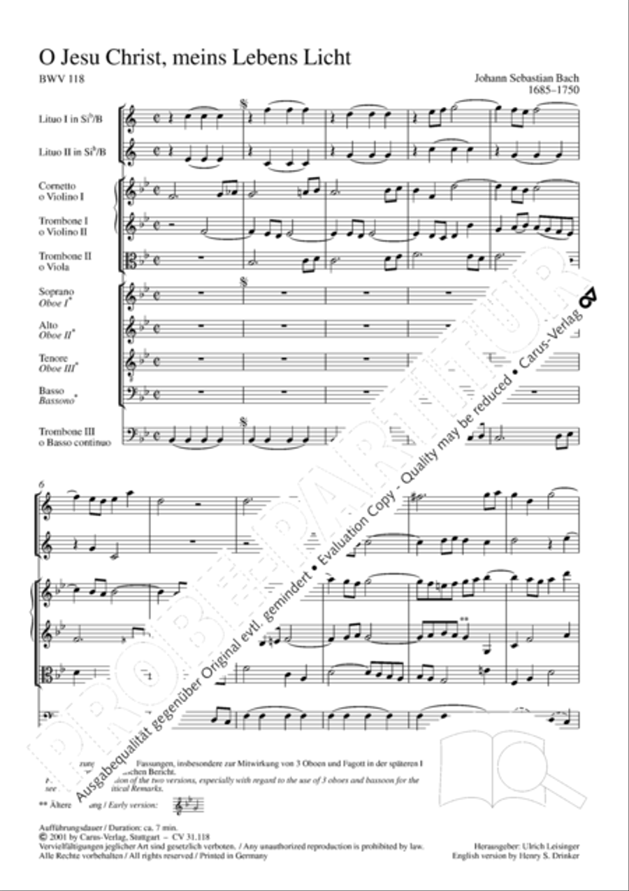 O Jesus Christ, my life, my light 4-Part scores gallery preview page 4