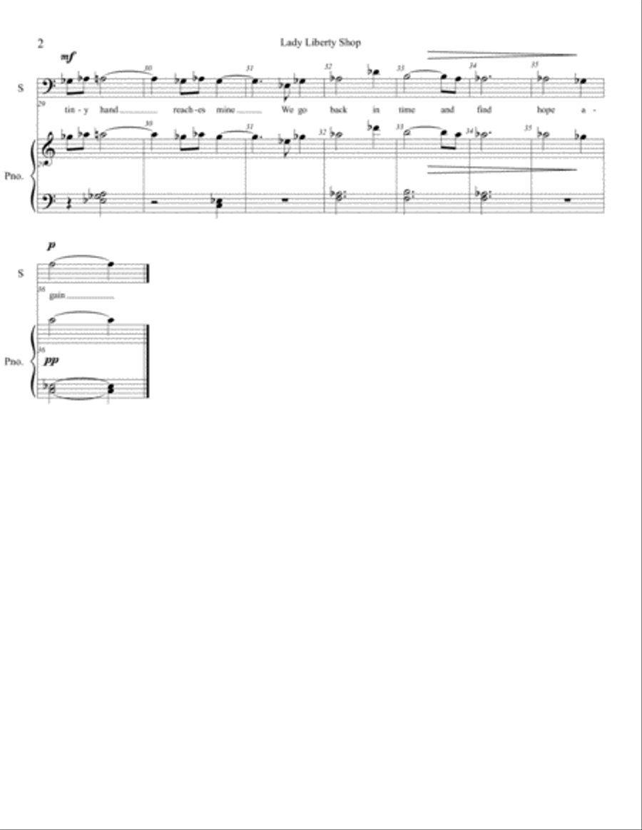 Libertaria Song Cycle for Soprano, Baritone, and Piano 3-Part scores gallery preview page 4