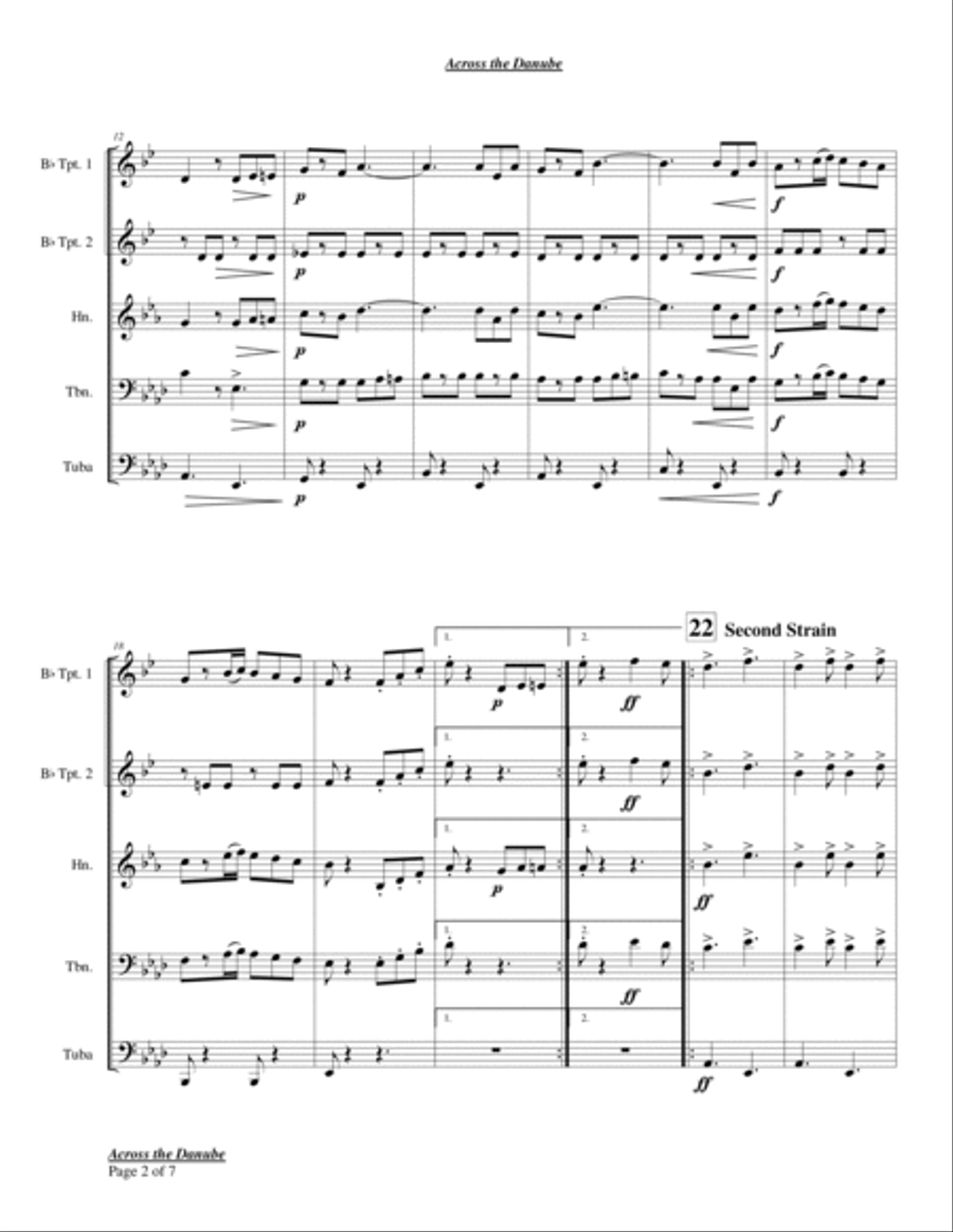 Across the Danube Chamber Music scores gallery preview page 4
