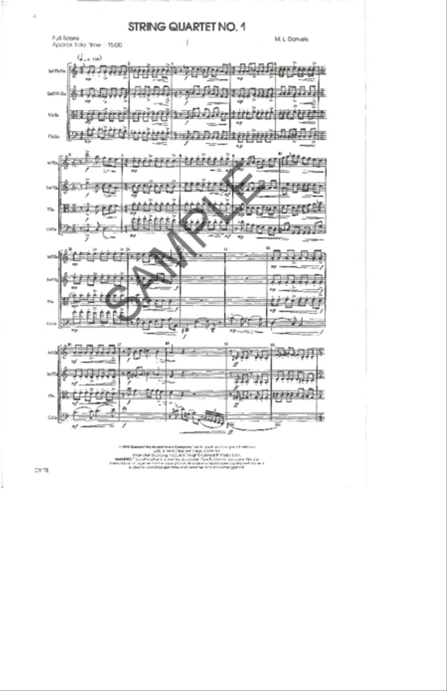 String Quartet No. 1 String Quartet scores gallery preview page 2