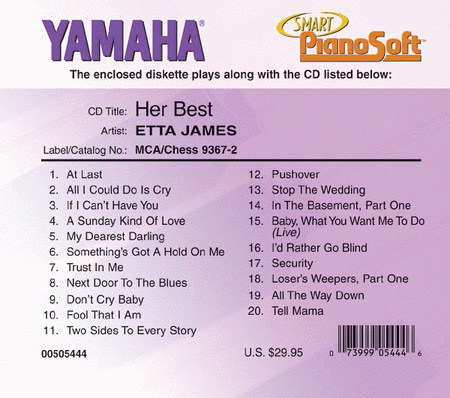 Etta James - Her Best - Piano Software
