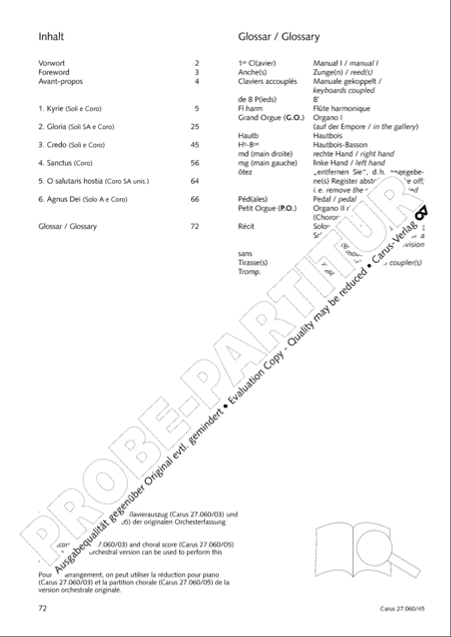 Messe a quatre voix 4-Part scores gallery preview page 73