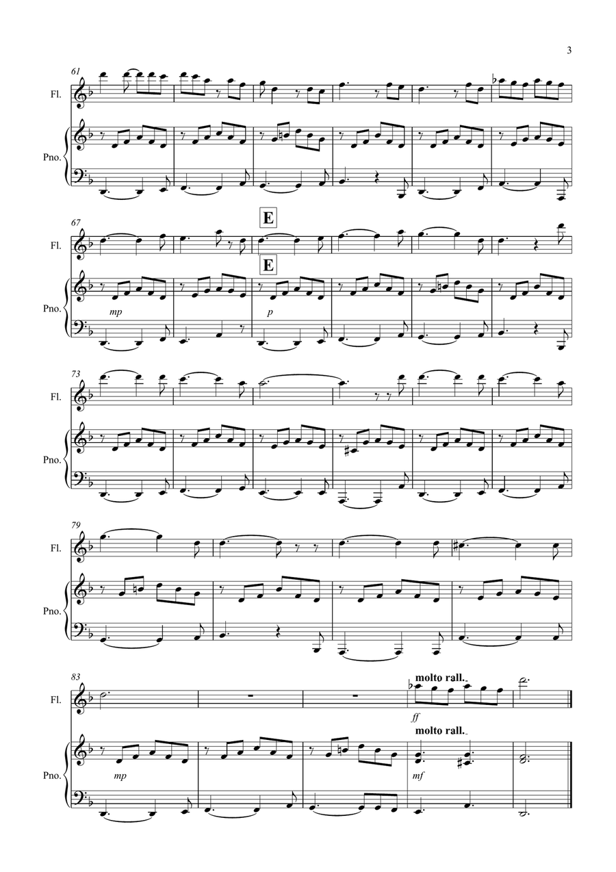 House of the Rising Sun for Flute and Piano House of the Rising Sun for Flute and Piano Flute Solo scores gallery preview page 3