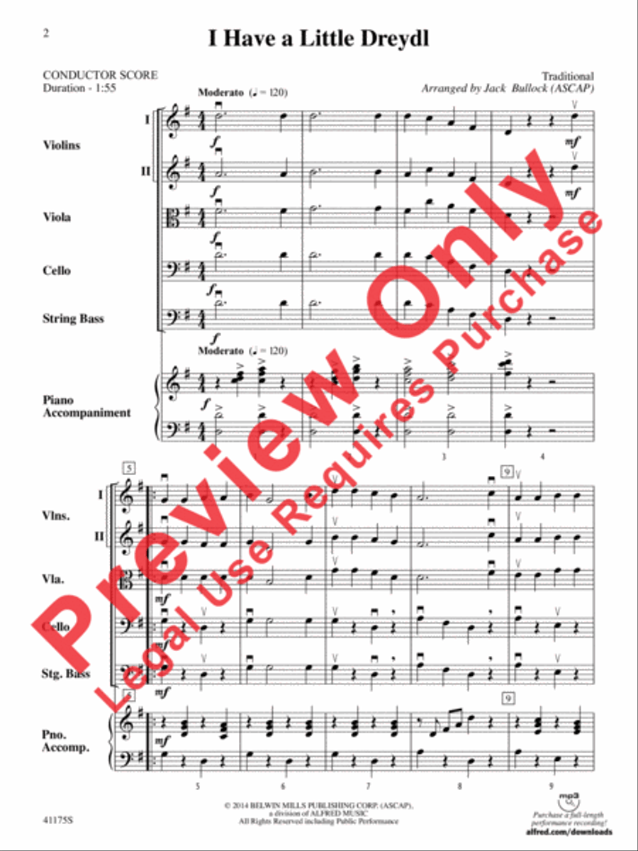 I Have a Little Dreydl String Orchestra scores gallery preview page 3