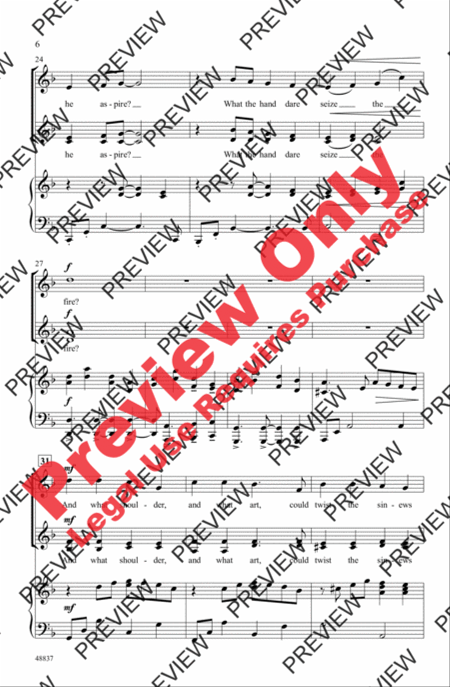 Tiger! Tiger! Women's Choir scores gallery preview page 5