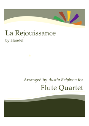Book cover for La Rejouissance (Fireworks) - flute quartet