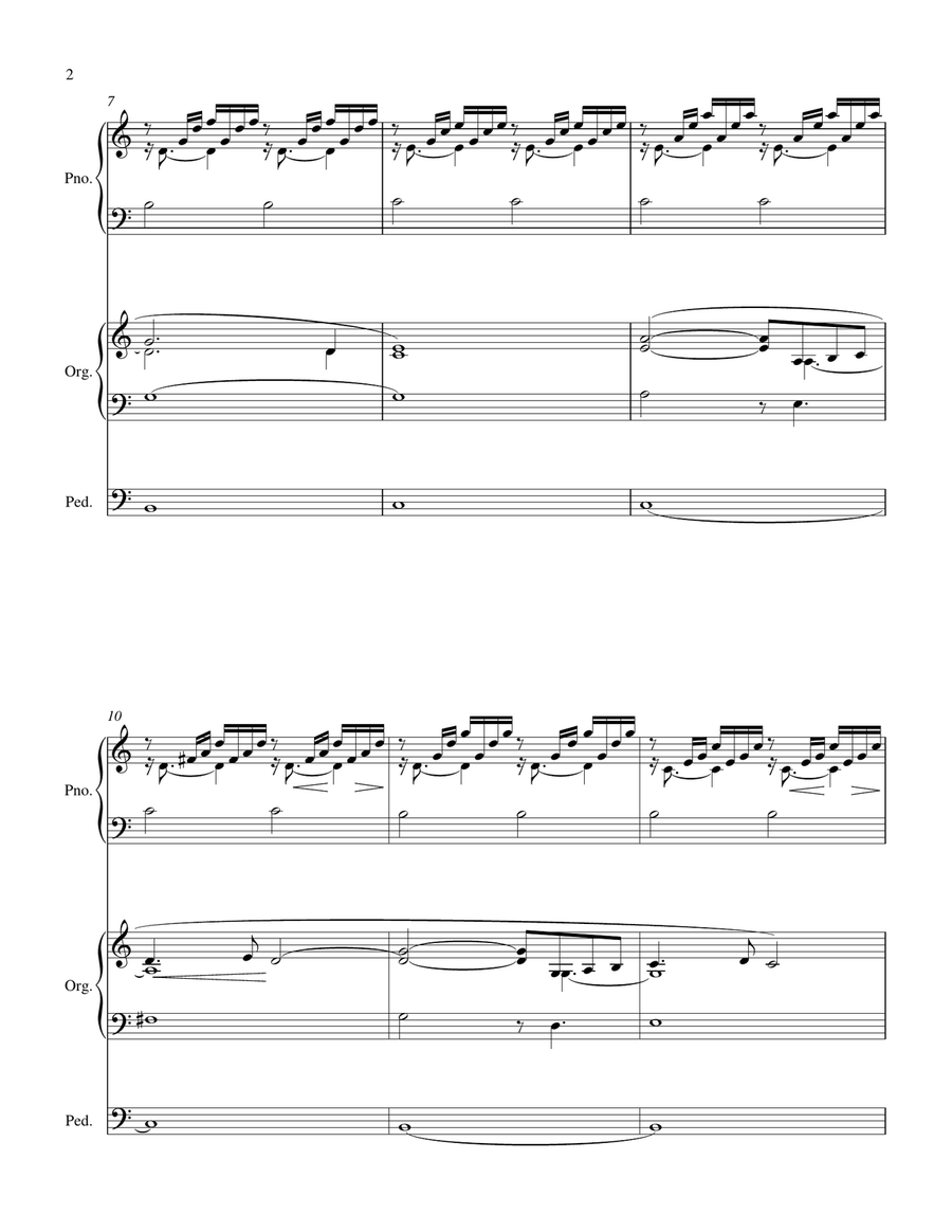 Meditation (Ave Maria) Bach-Gounod (Piano & Organ Duet) Organ Accompaniment scores gallery preview page 2