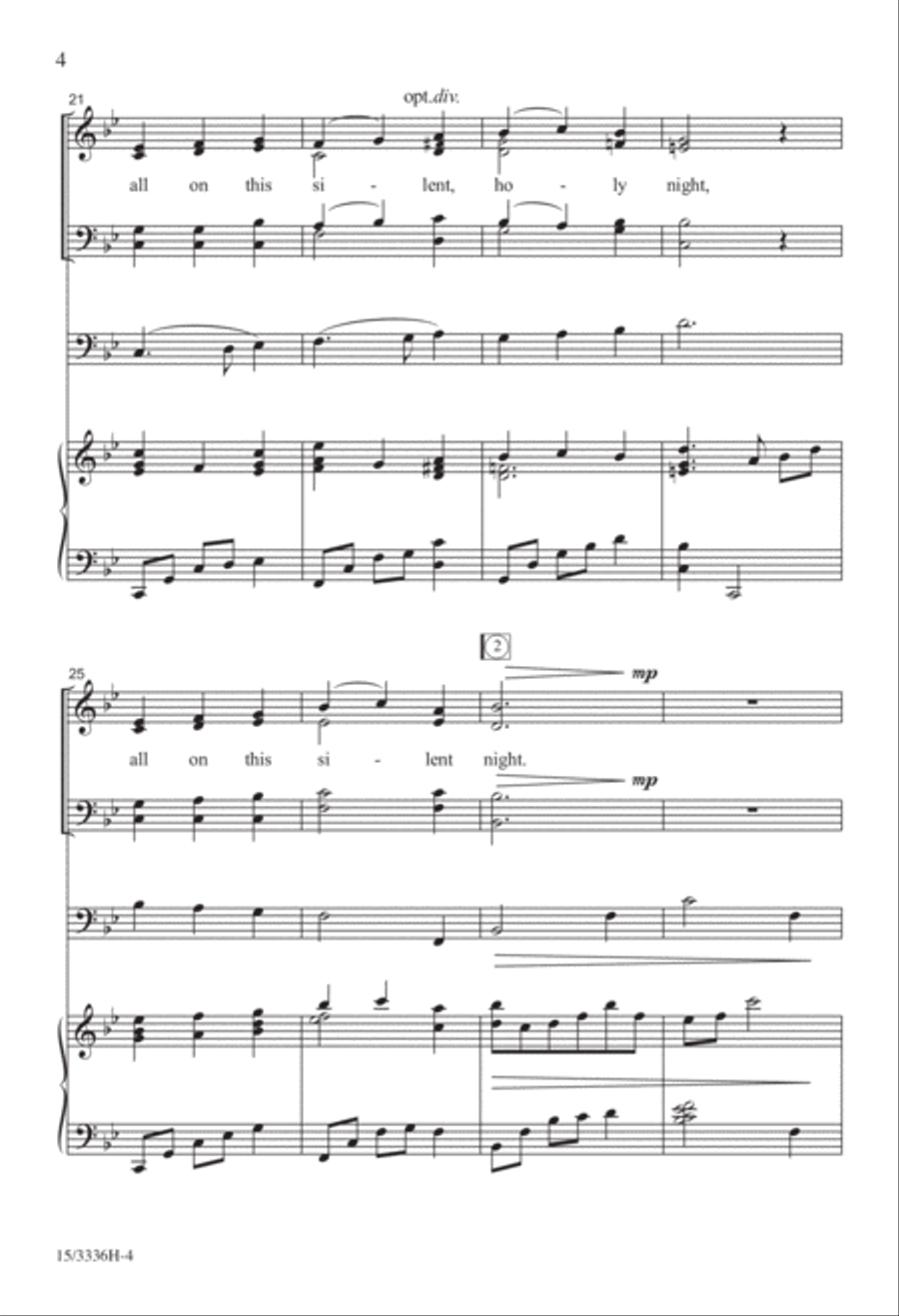 All On a Silent Night All On a Silent Night 4-Part scores gallery preview page 4