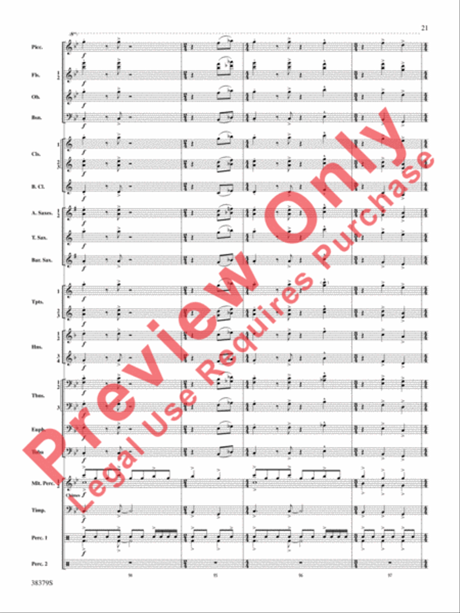 Vision Quest Concert Band scores gallery preview page 22