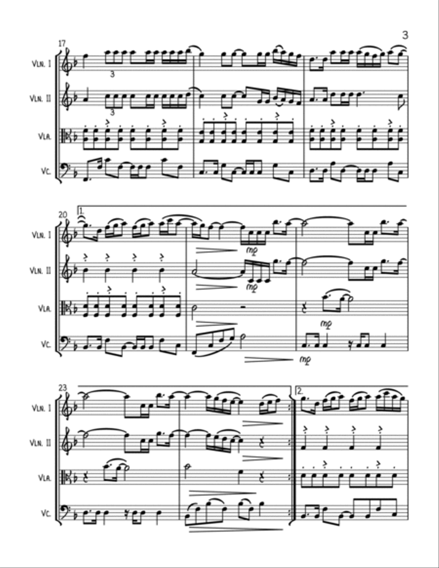 Flashlight Flashlight String Quartet scores gallery preview page 3