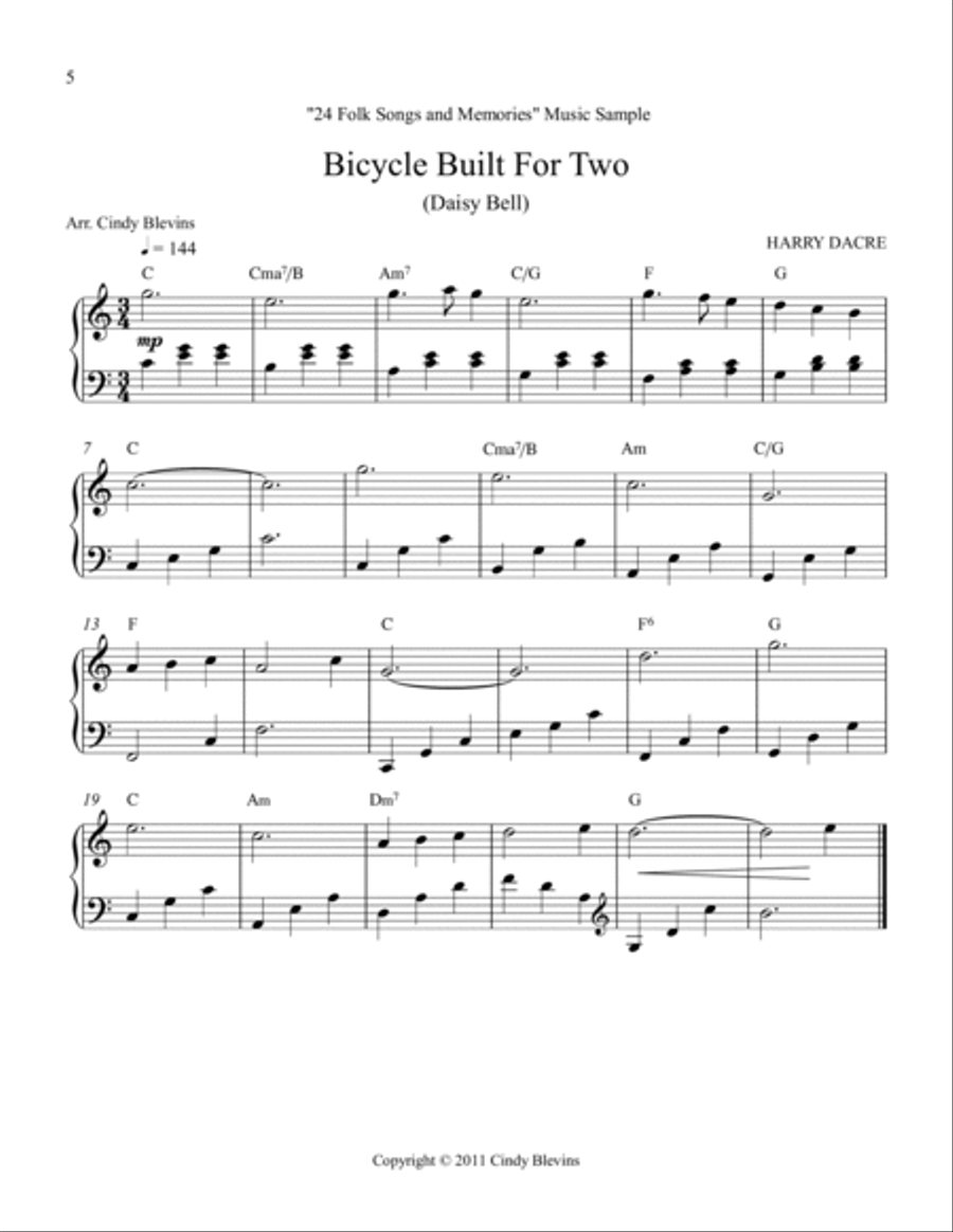 24 Folk Songs and Memories, for Lever or Pedal Harp Pedal Harp scores gallery preview page 6