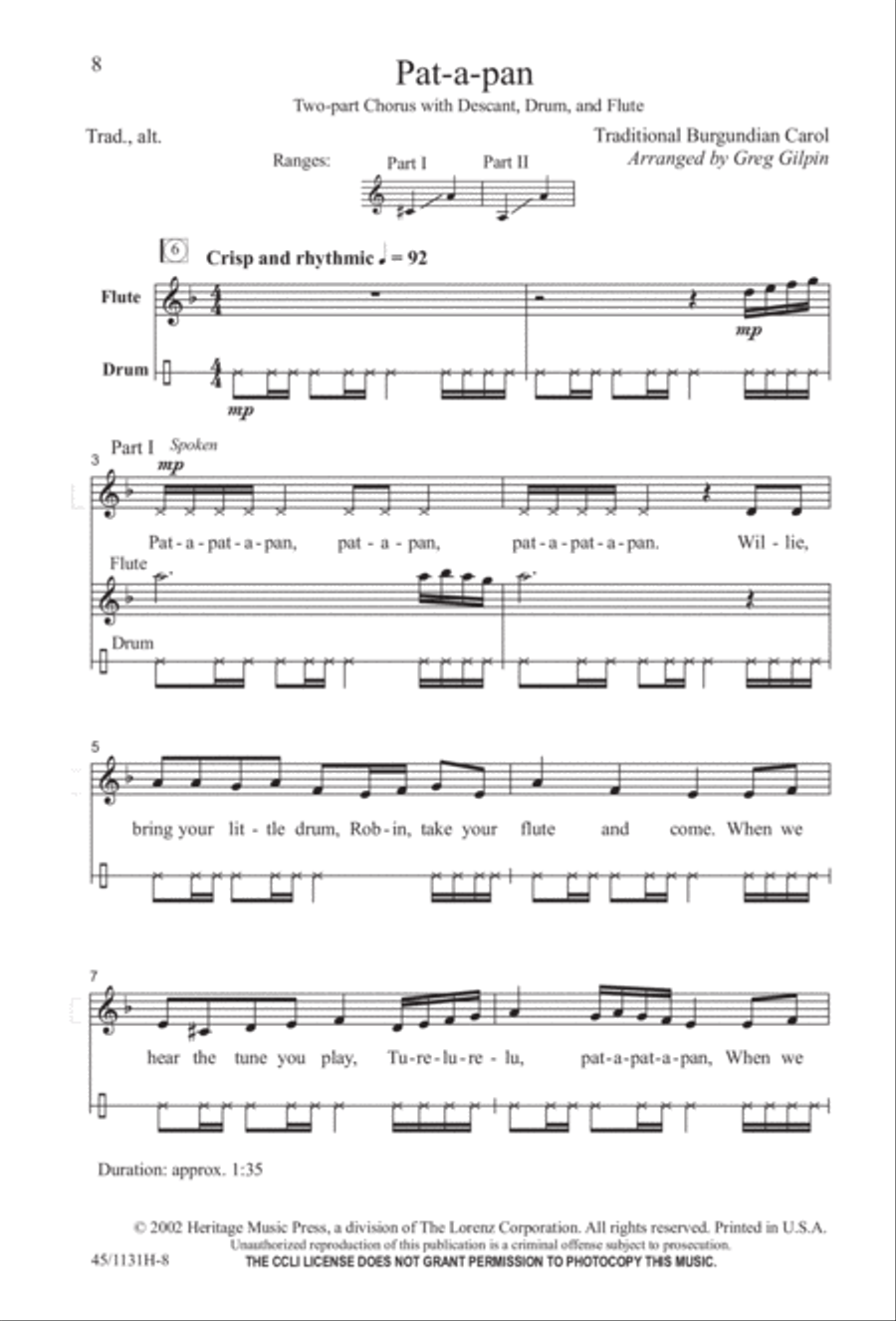 Singable Solutions for Winter Holidays 2-Part scores gallery preview page 8