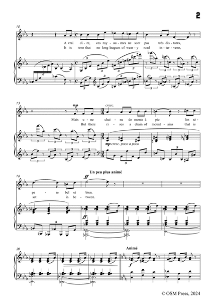 A. Roussel-Amoureux séparés(Dans le royaume de Yen un jeune galant réside),Op.12 No.2,in E flat Majo
