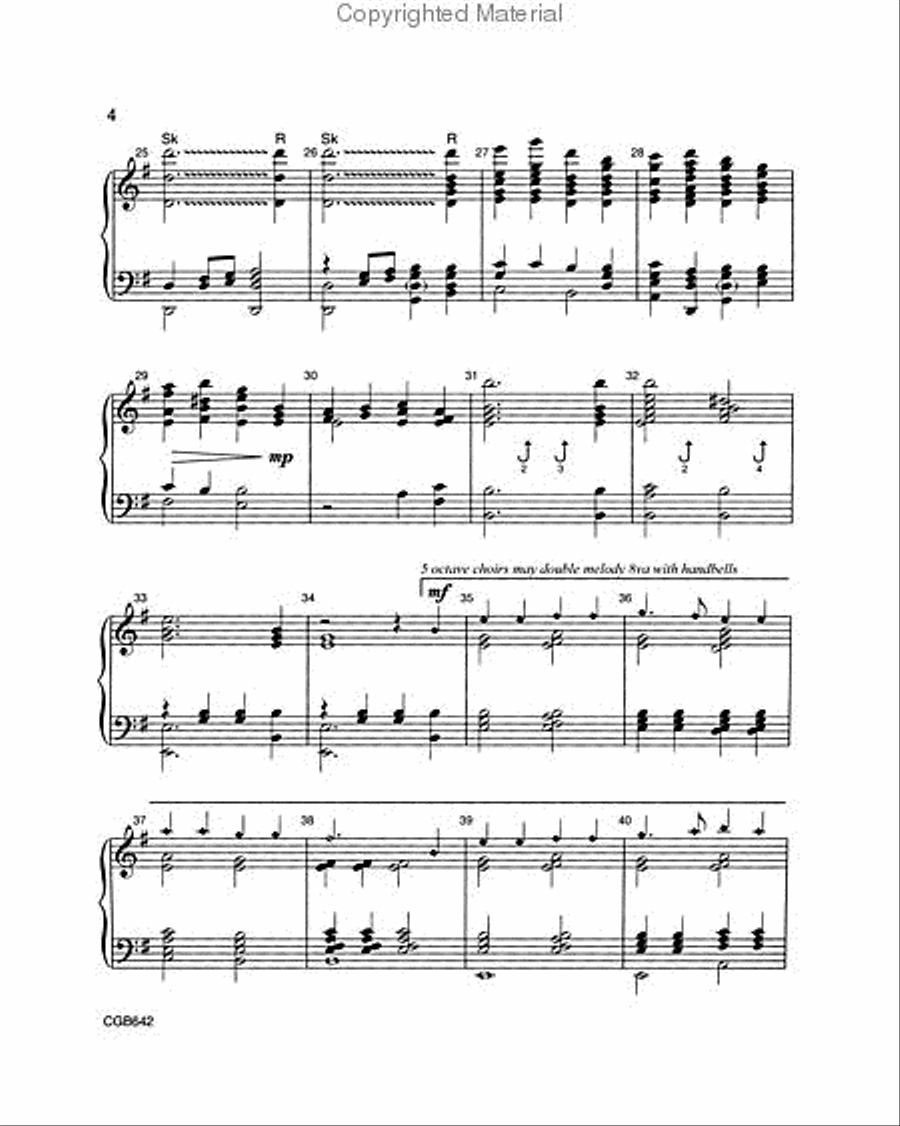 Rejoice Rejoice Believers Handbell Choir scores gallery preview page 3