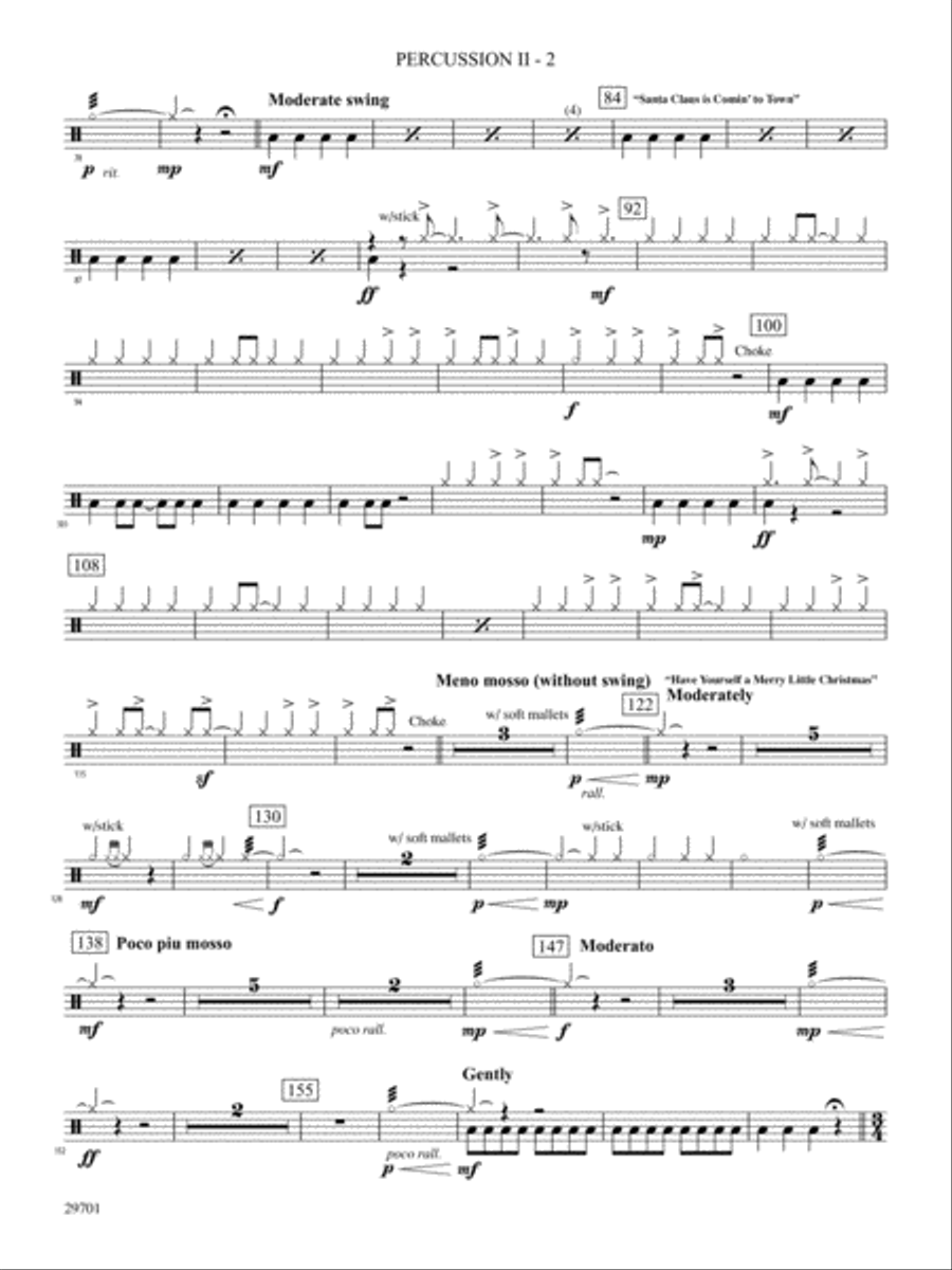 A Most Wonderful Christmas: 2nd Percussion Full Orchestra scores gallery preview page 2