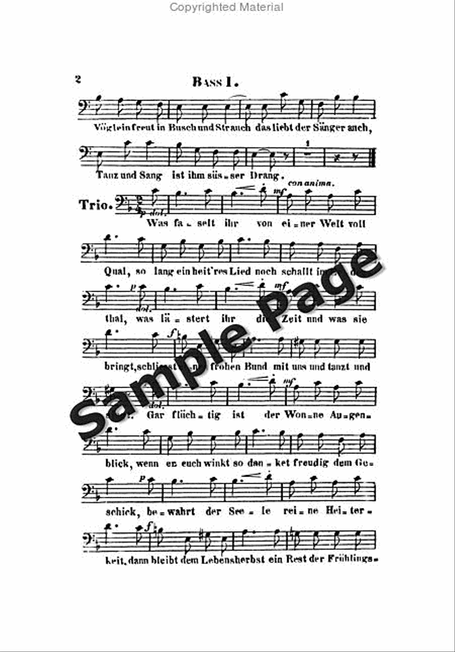 Strauss J Saengerlust Polka Op328 TTBB scores gallery preview page 3