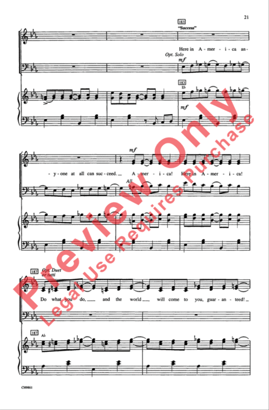 Ragtime (Choral Selections) 3-Part scores gallery preview page 21