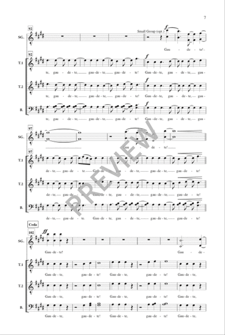 Gaudete! - TTBB (Vocal Score) TTBB scores gallery preview page 8