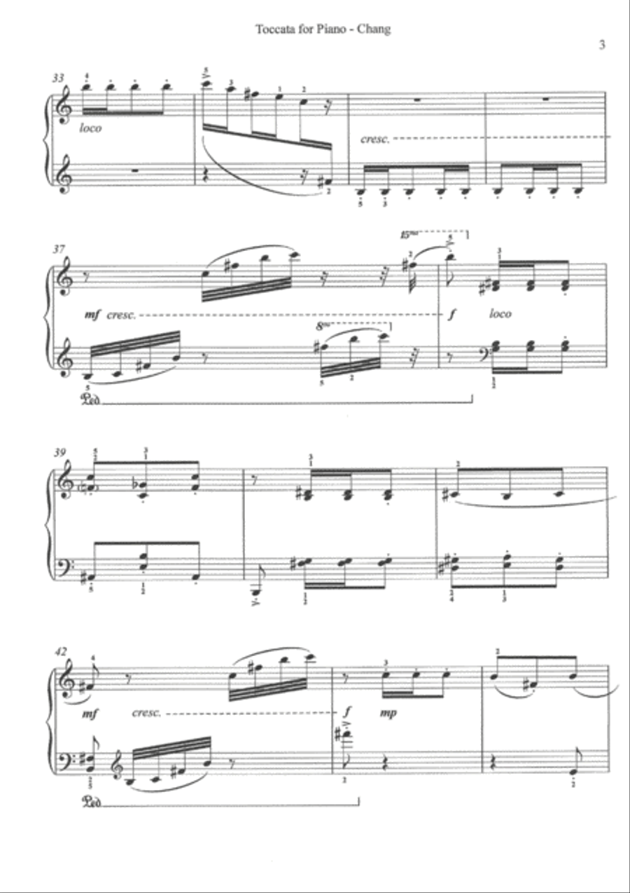 Toccata for Piano Piano Solo scores gallery preview page 3