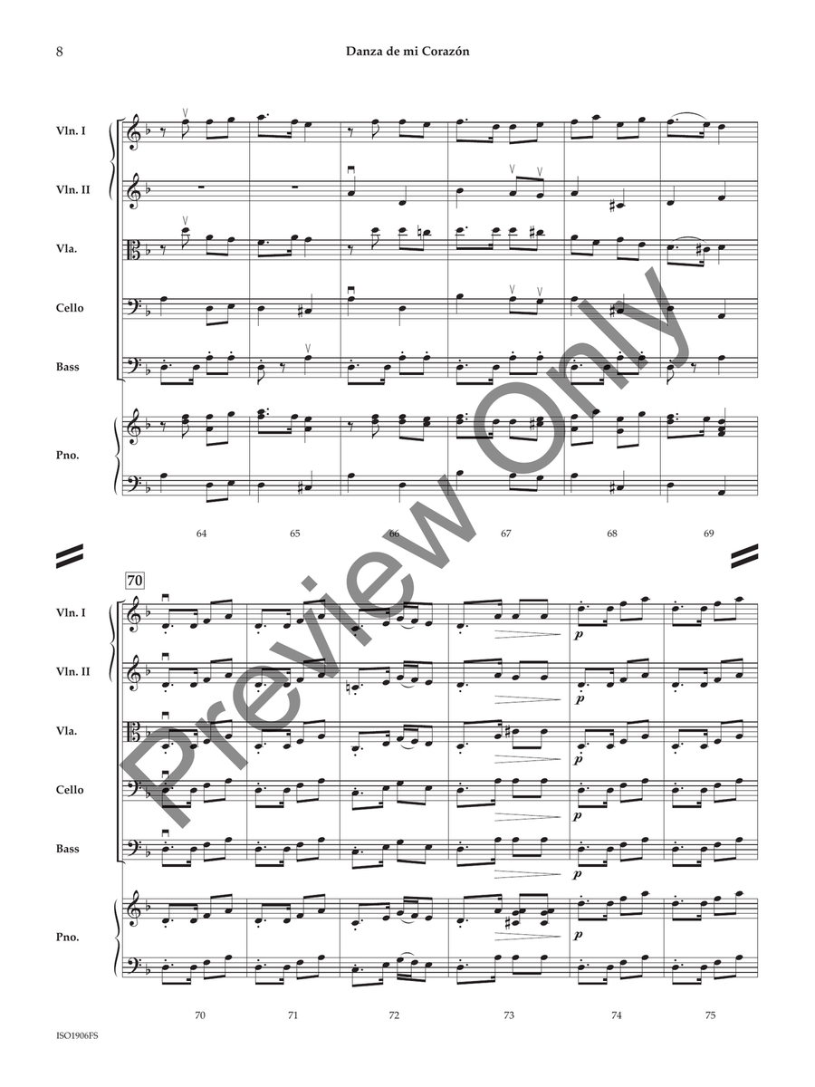 Danza de mi Corozón String Orchestra scores gallery preview page 7