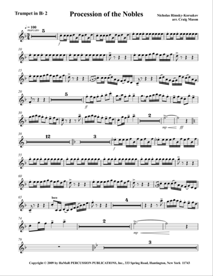 Procession of the Nobles Orchestra scores gallery preview page 1