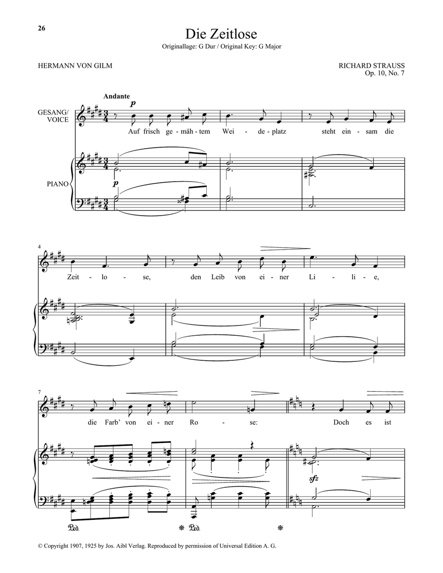 Die Zeitlose (Low Voice) Low Voice scores gallery preview page 1