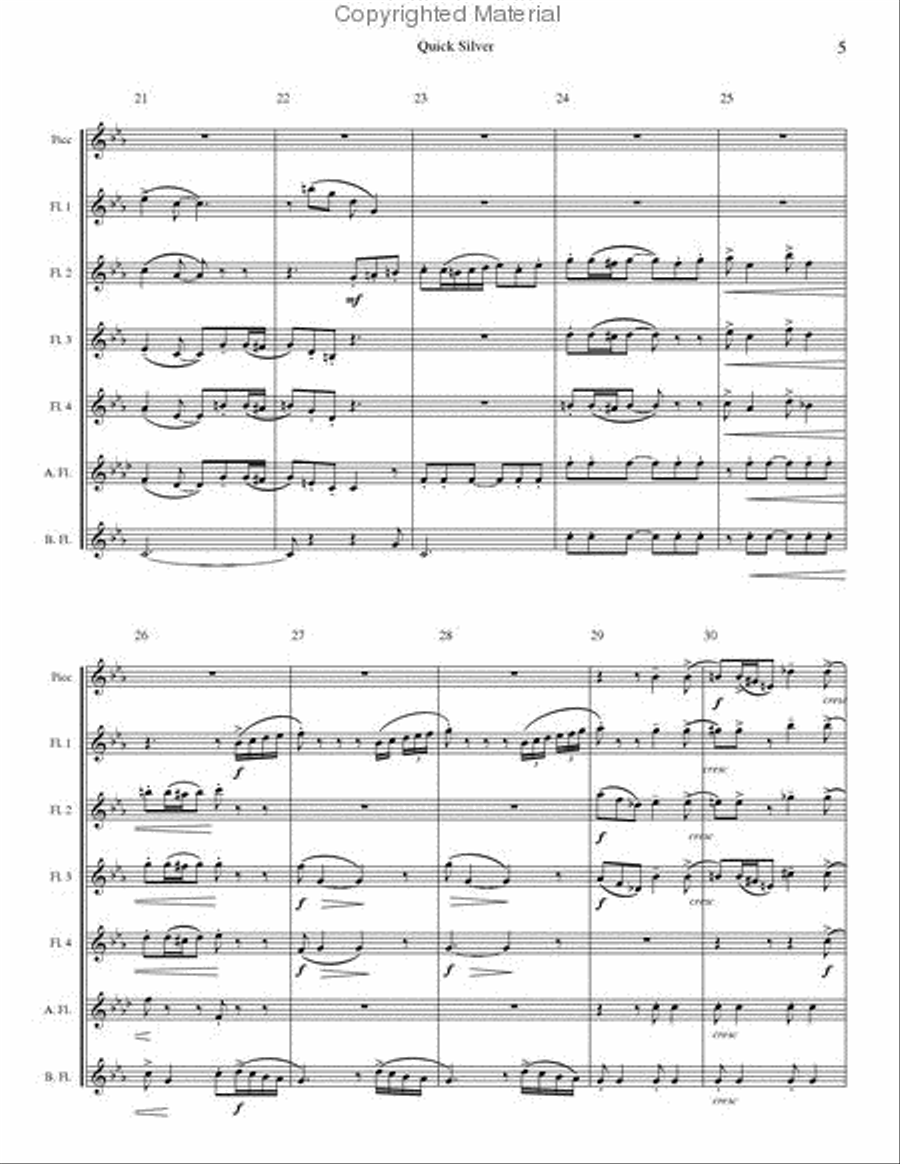 Quick Silver Quick Silver Flute Choir scores gallery preview page 4