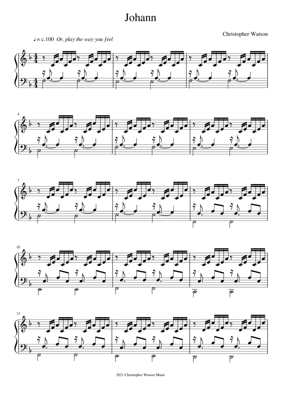 Johann (Piano Solo) Piano Method scores gallery preview page 1