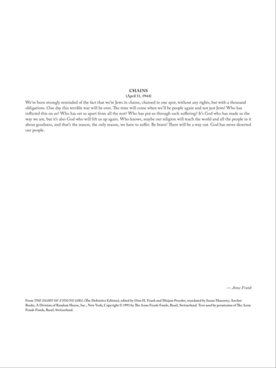 Chains Chains Soprano Voice scores gallery preview page 1
