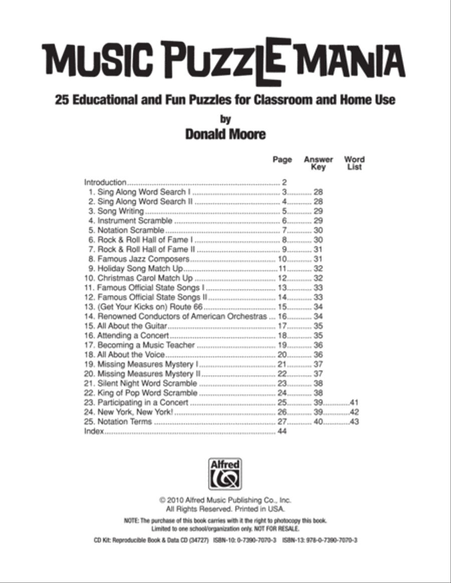 Music Puzzle Mania CD scores gallery preview page 5