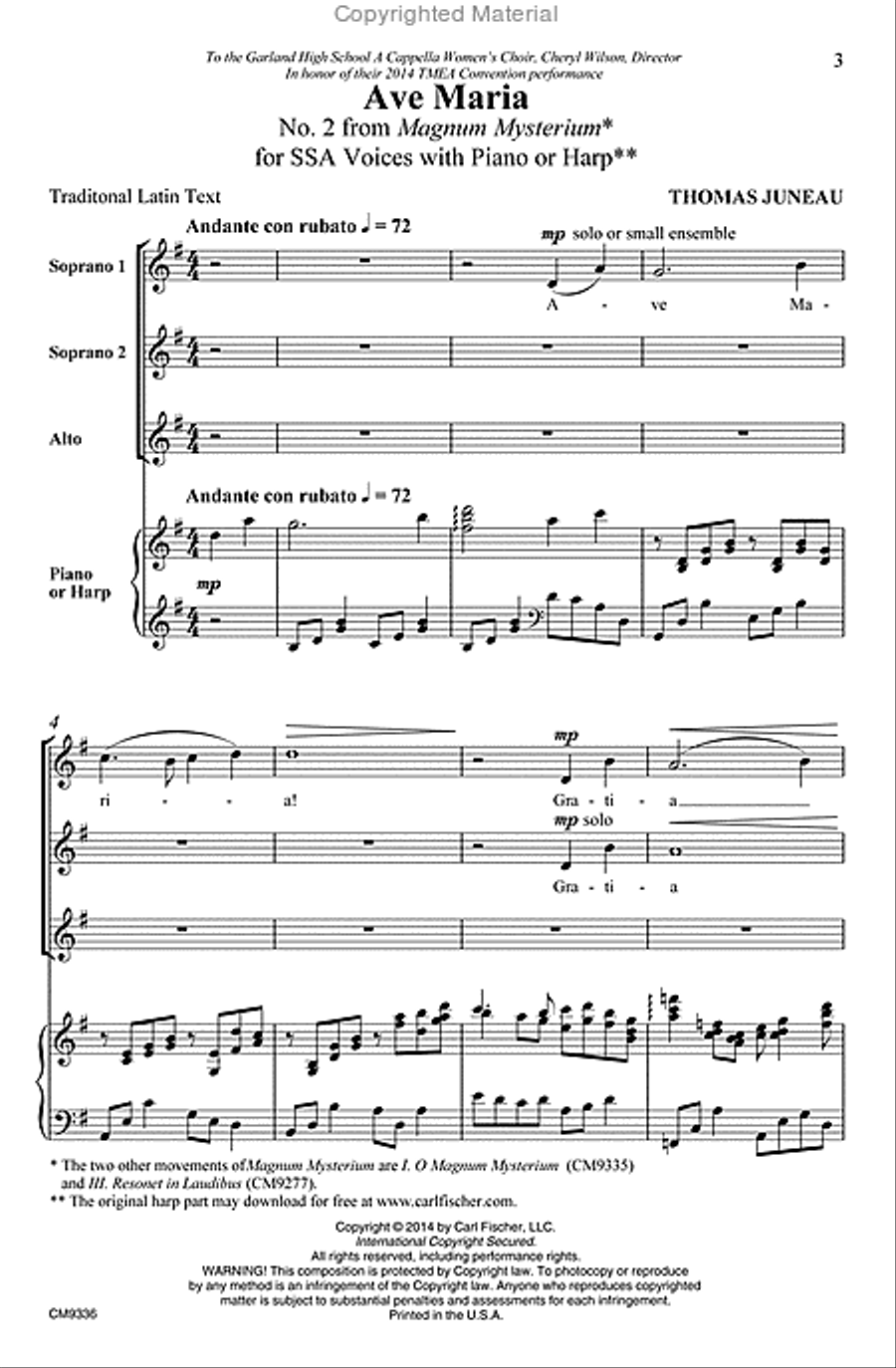 Ave Maria Ave Maria Choir scores gallery preview page 2