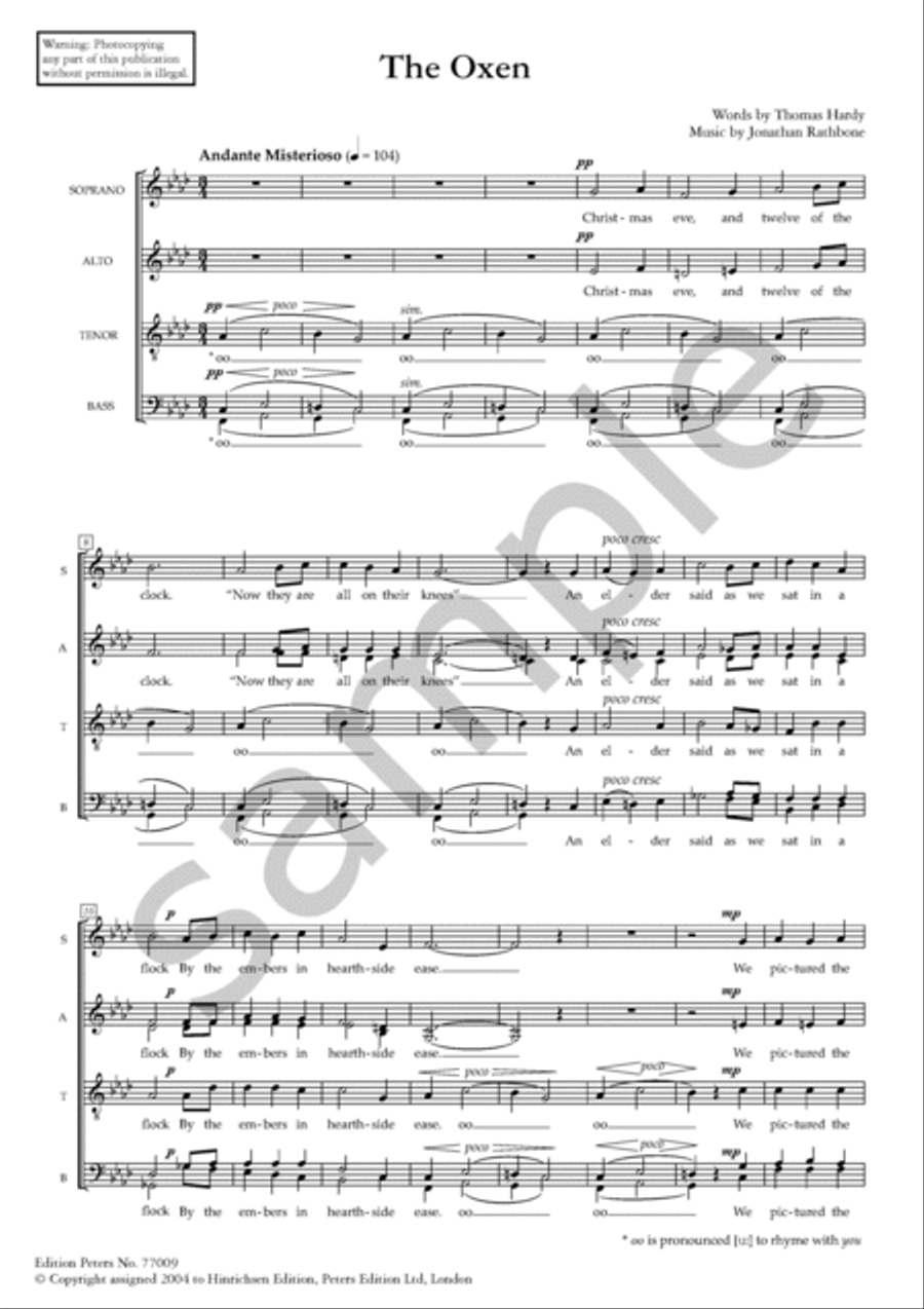 The Oxen for SAATTBB Choir SSAATTBB scores gallery preview page 4