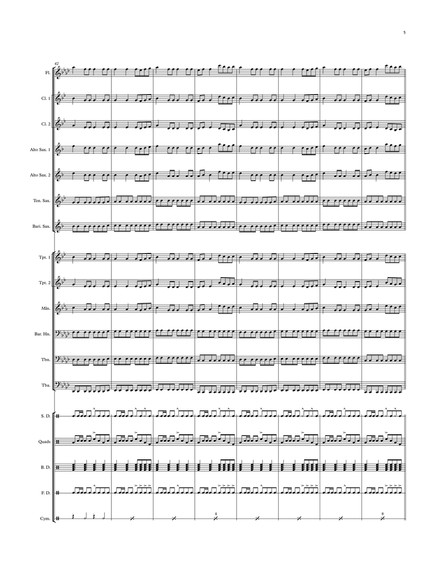 Handclap Marching Band scores gallery preview page 5