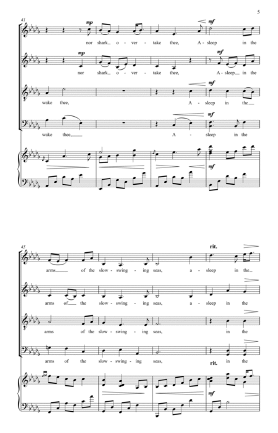 The Seal Lullaby 4-Part scores gallery preview page 5