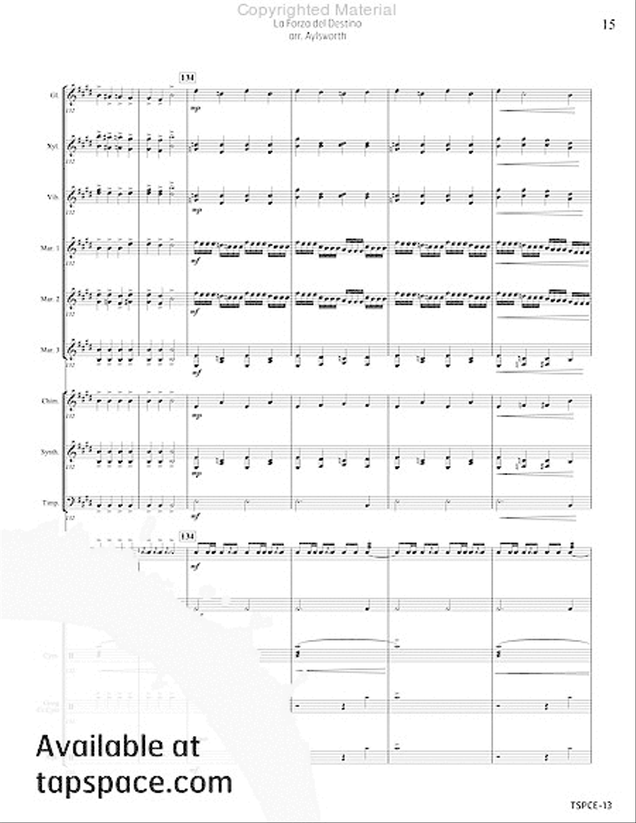 La Forza del Destino Percussion Ensemble scores gallery preview page 18