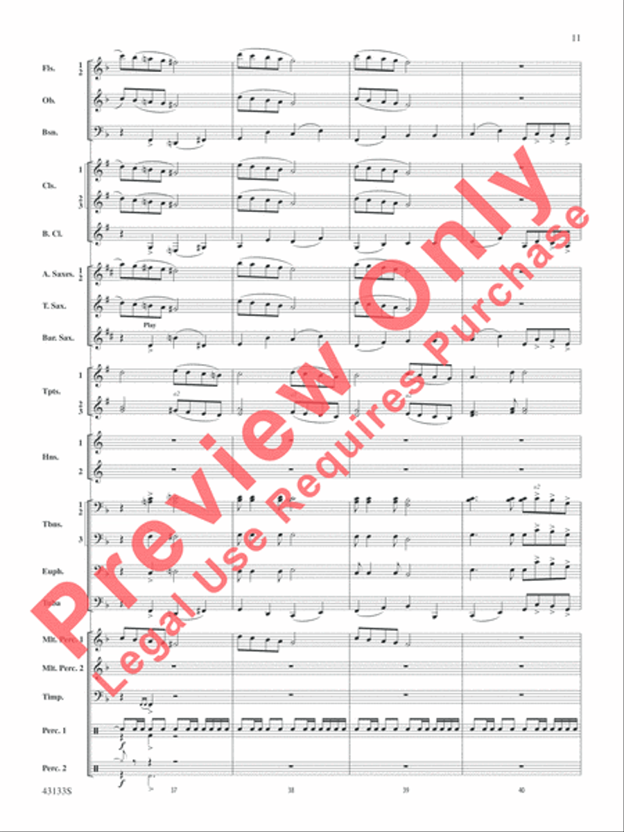 And Heaven and Nature Ring! Concert Band scores gallery preview page 12