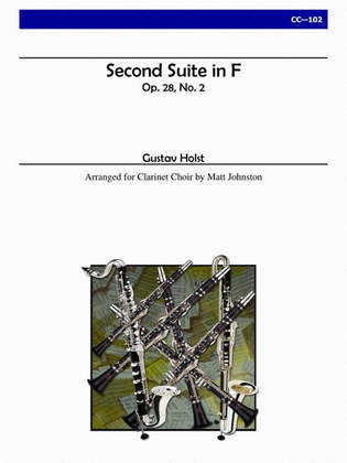 Book cover for Second Suite in F, Op.28, No.2 for Clarinet Choir