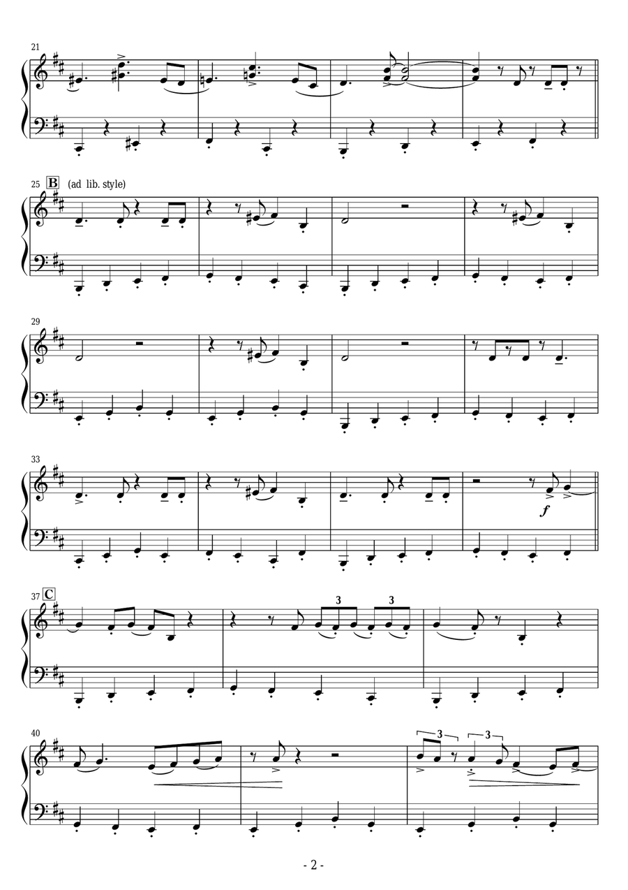 Five Spot After Dark Easy Piano scores gallery preview page 2