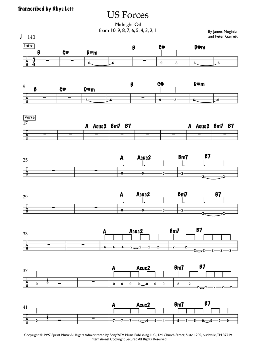 Us Forces Acoustic Guitar scores gallery preview page 1