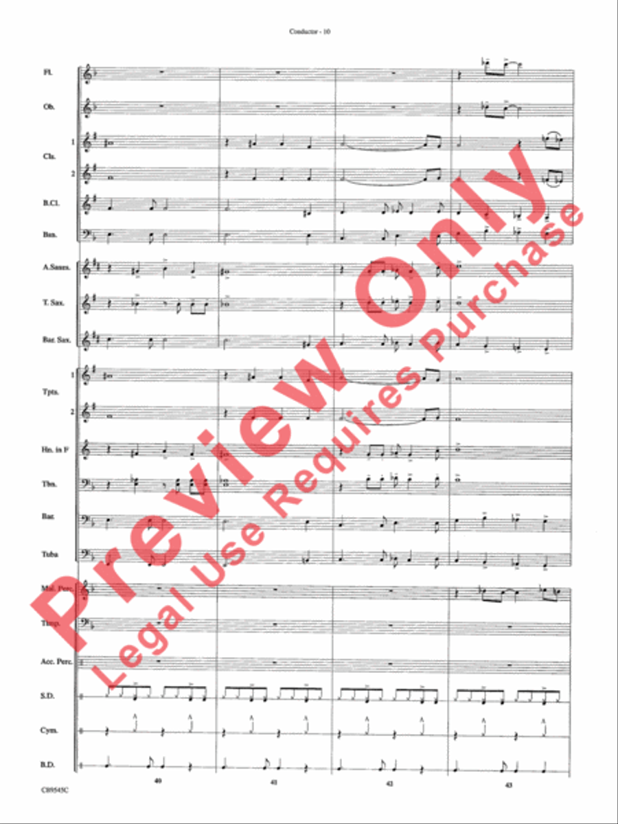 James Bond Returns Concert Band scores gallery preview page 13