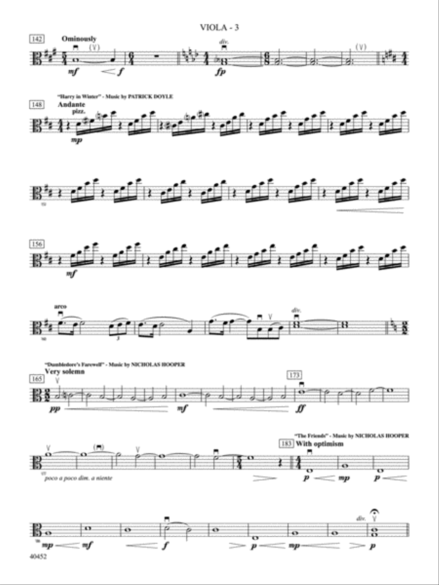 The Complete Harry Potter: Viola Full Orchestra scores gallery preview page 3
