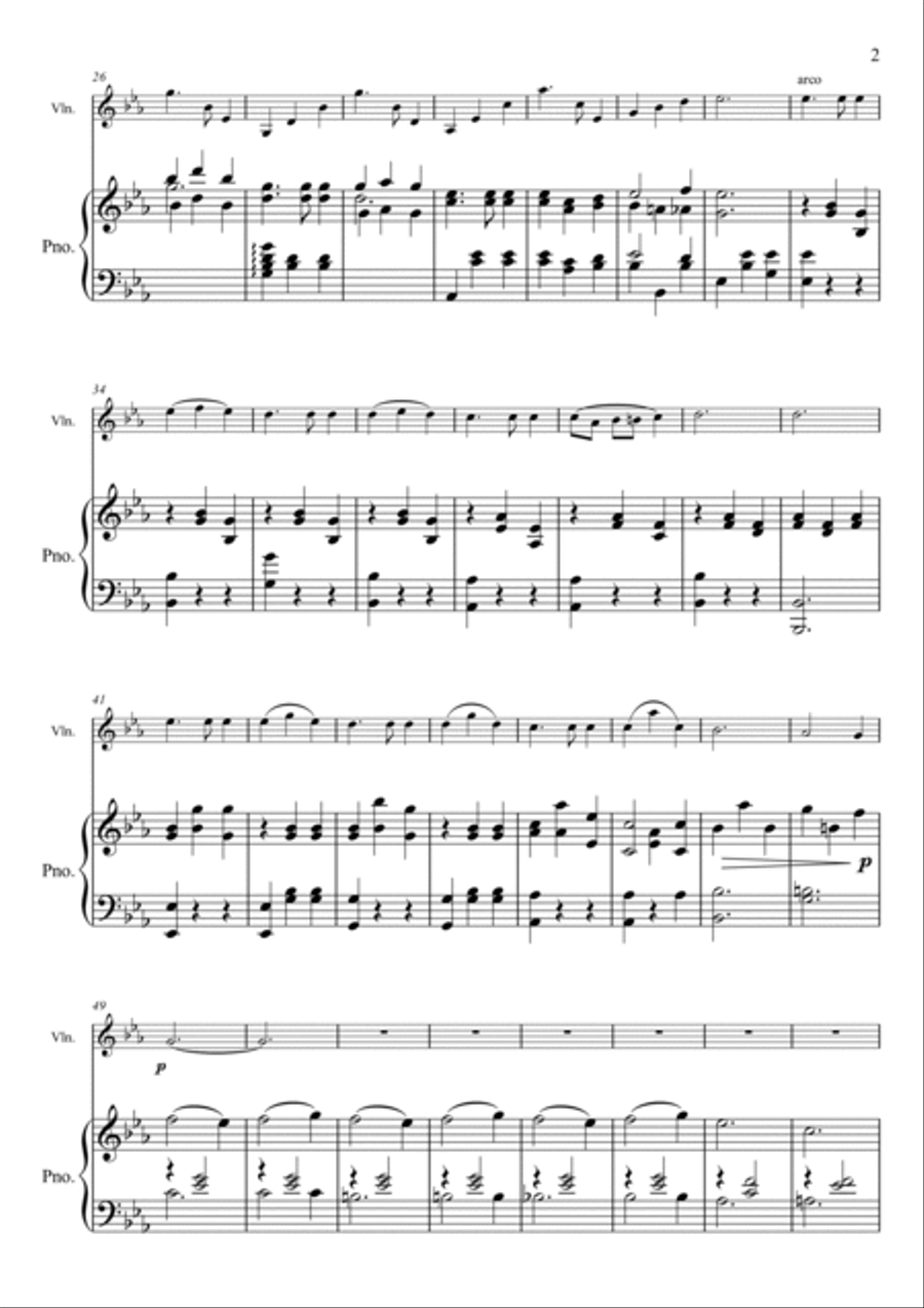 Waltz (from the Violin Sonata in c) Chamber Music scores gallery preview page 3