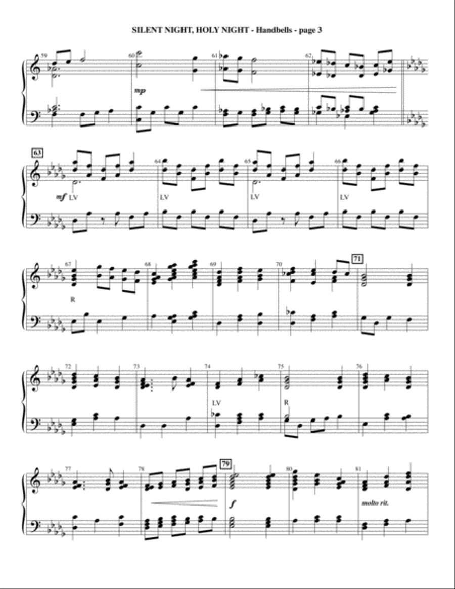Carols for Choir and Congregation (Collection) - Handbells Choir scores gallery preview page 3