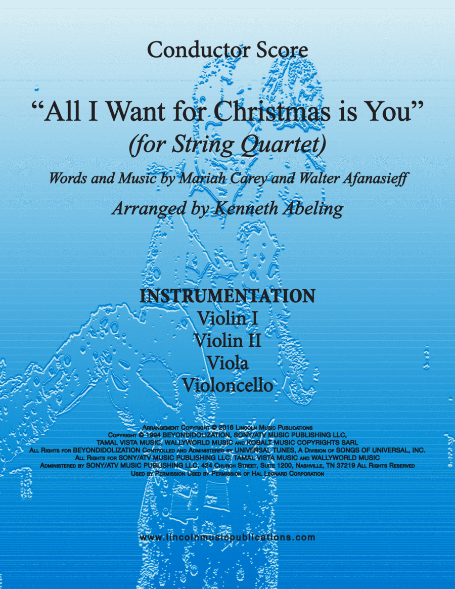 All I Want For Christmas Is You String Quartet scores gallery preview page 1