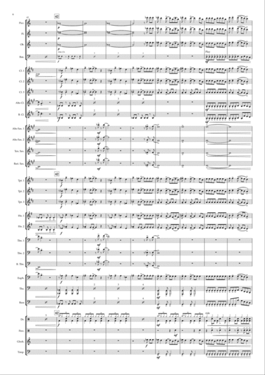 Somewhere In My Heart Concert Band scores gallery preview page 6