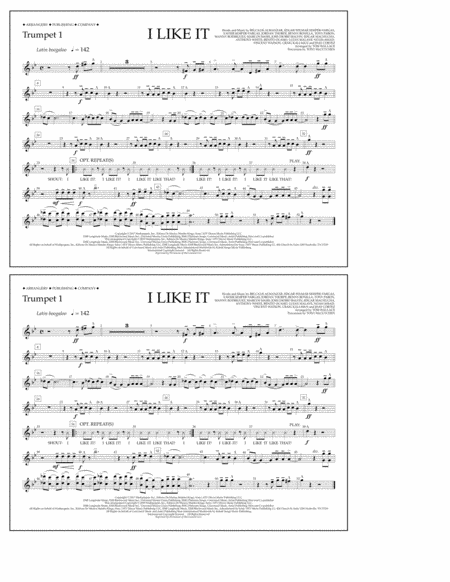 I Like It (arr. Tom Wallace) - Trumpet 1